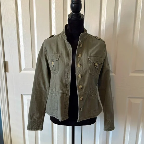 Jordache military style jacket juniors large 11/13 - Picture 2 of 5